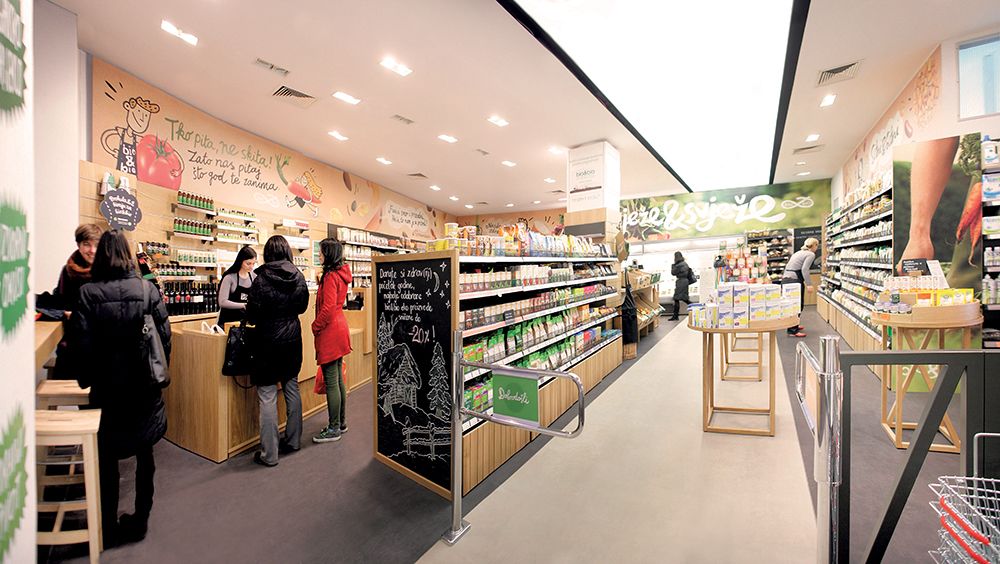 上海品牌策劃公司設計欣賞 bio&bio 有機食品商店海報設計店內壁紙裝飾設計6