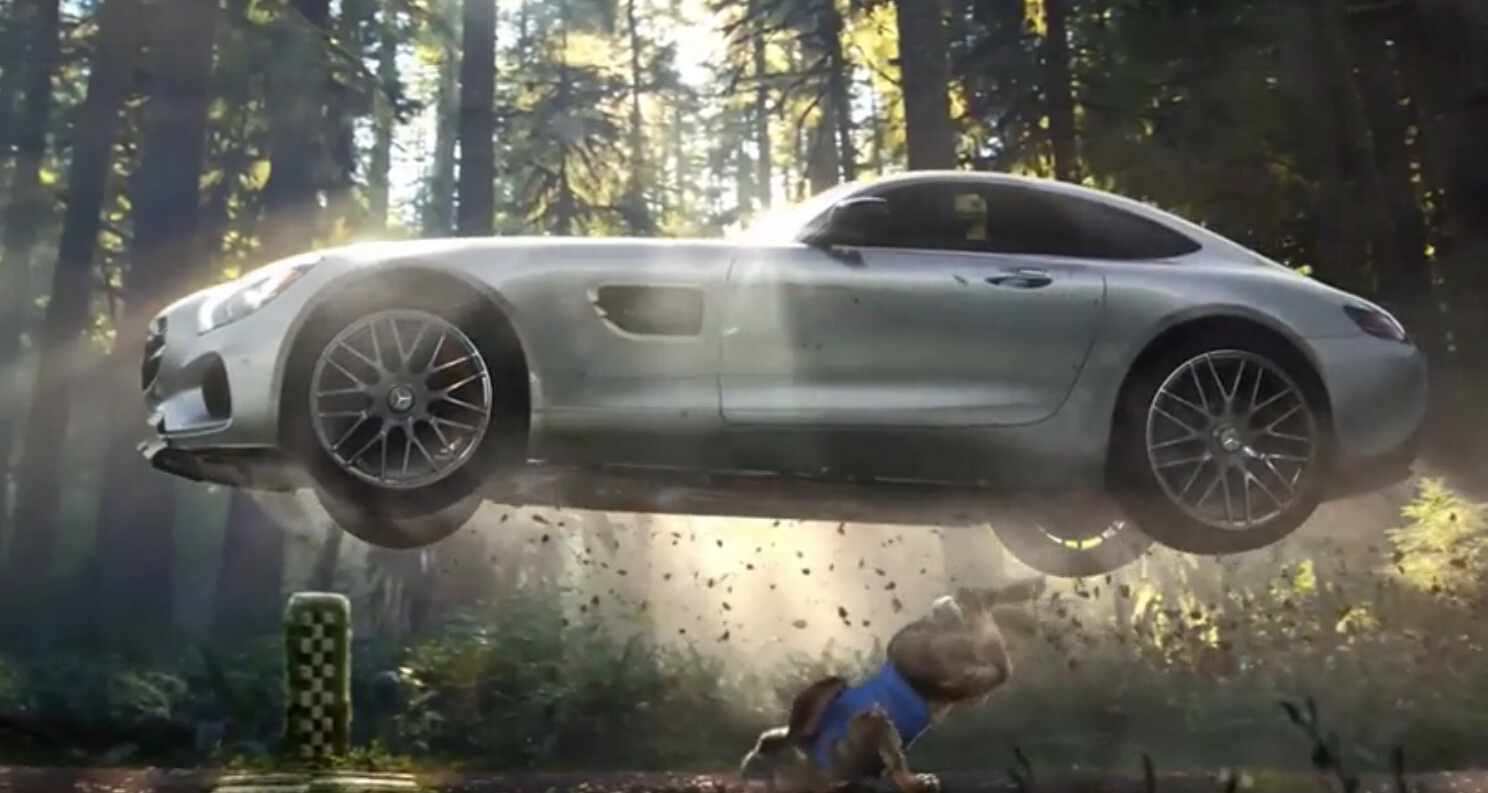 上海廣告策劃公司尚略廣告國外廣告分享，奔馳汽車龜兔賽跑篇視頻廣告1