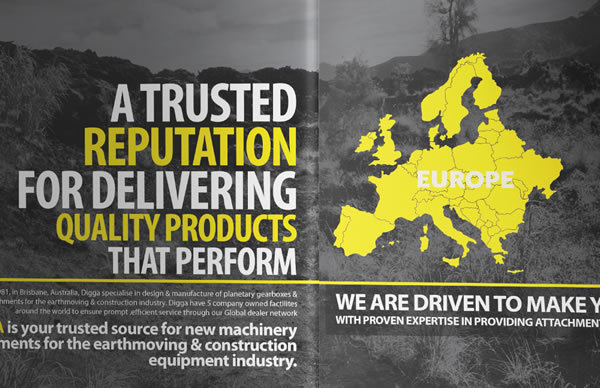 上海畫冊設計公司尚略分享：澳大利亞Digga工程機械宣傳冊設計7