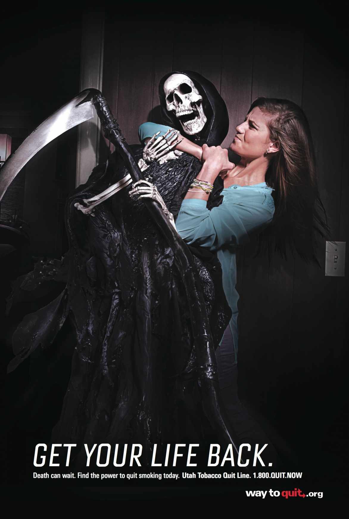 上海廣告設計公司分享-Utah戒煙公益平面廣告創意設計骷髏篇3