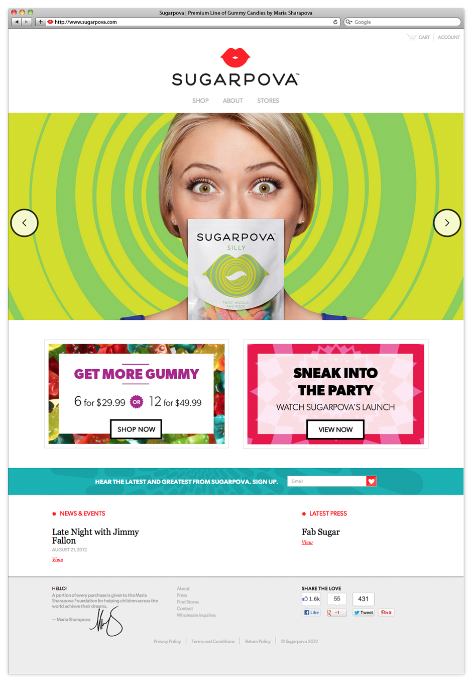 Sugarpova 薩拉波娃糖果店糖果品牌形象設計10-網站策劃設計5-上海品牌策劃設計公司分享