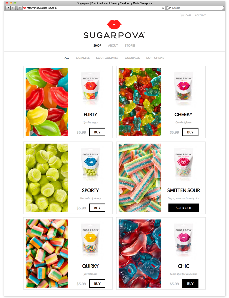 Sugarpova 薩拉波娃糖果店糖果品牌形象設計11-網站策劃設計8上海品牌策劃設計公司分享