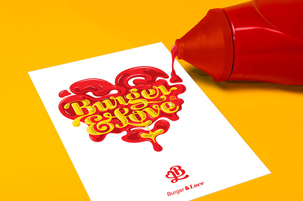 Burger&Love 漢堡快餐餐廳品牌形象設計17