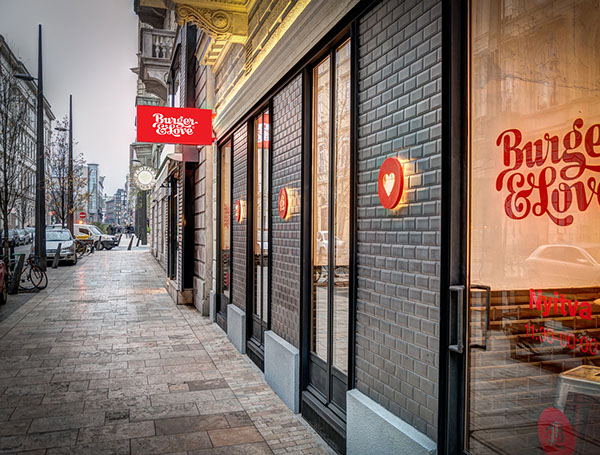 Burger&Love 漢堡快餐餐廳品牌形象設計29-餐廳外飾設計-尚略上海品牌策劃設計公司發布