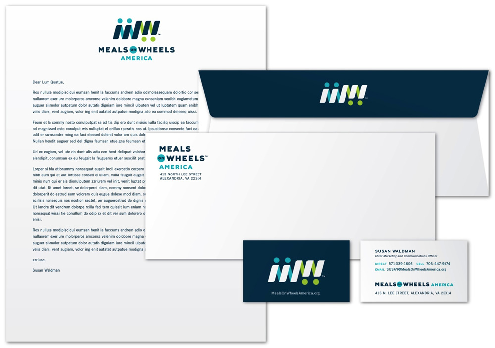 美國 Meals on Wheels 膳食協會標志設計VI設計4