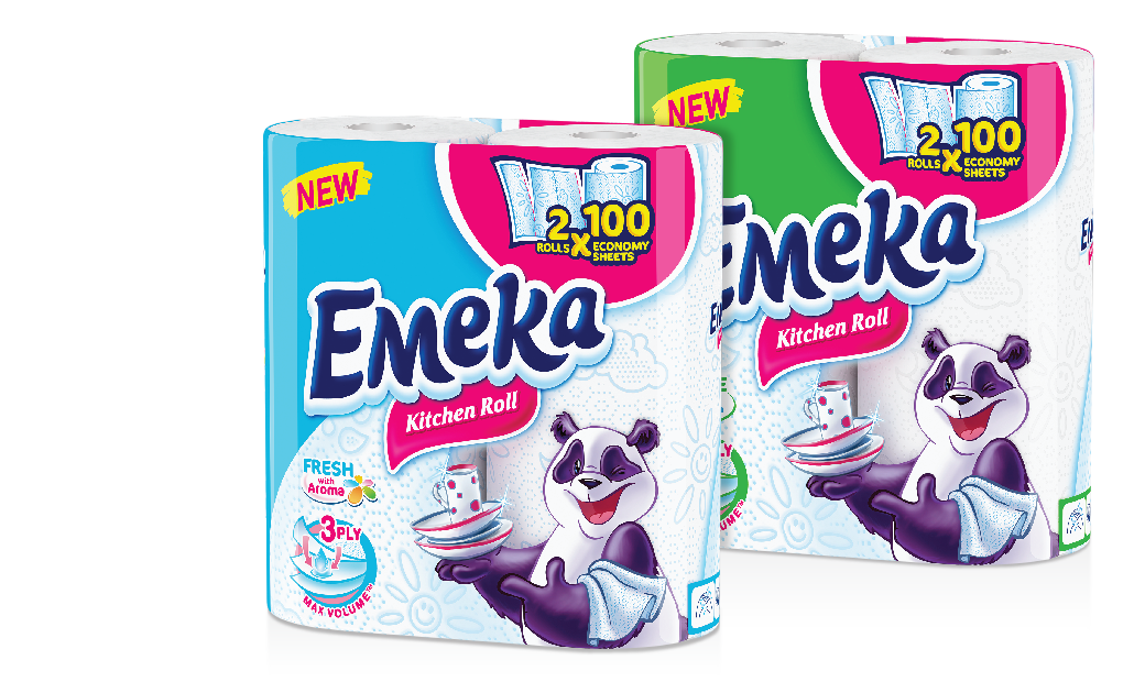 Emeka卡通熊貓版餐巾紙衛生卷紙包裝設計-上海包裝設計公司設計分享2