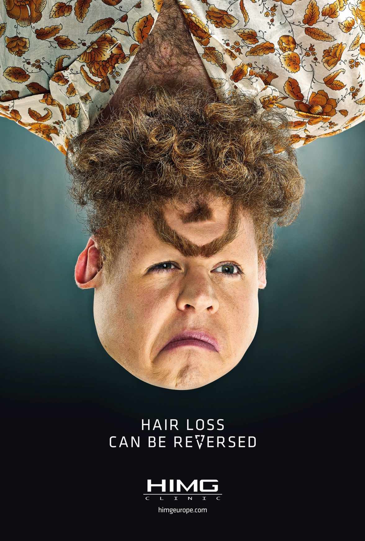 上海廣告設計公司分享HIMG頭發護理脫發再生平面廣告創意設計1