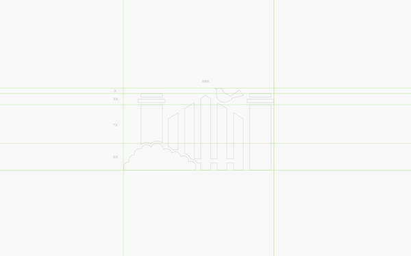 Chadwick查德威克莊園社區住宅地產品牌形象設計3-標志網格線設計