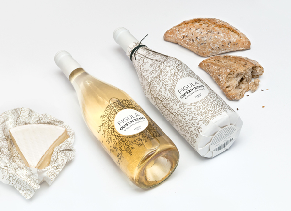 Figula 葡萄酒葡萄藤黑色線條包裝設計-上海包裝設計公司設計欣賞7