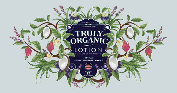 abels 混合有機護膚品植物插圖包裝設計-上海包裝設計公司設計分享1