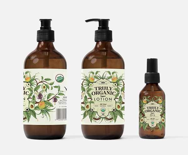 abels 混合有機護膚品植物插圖包裝設計-上海包裝設計公司設計分享4