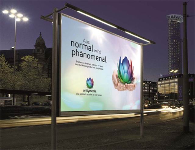 德國有線電視公司Unitymedia蓮花標志設計品牌形象設計7