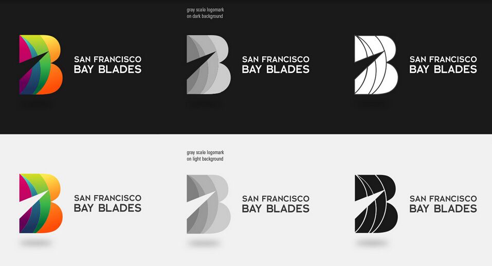 Bay Blades 體育俱樂部B字母標志設計5