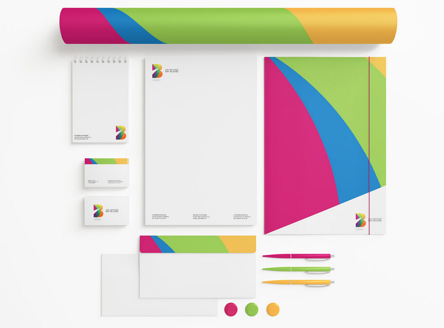 Bay Blades 體育俱樂部B字母品牌VI形象設計6