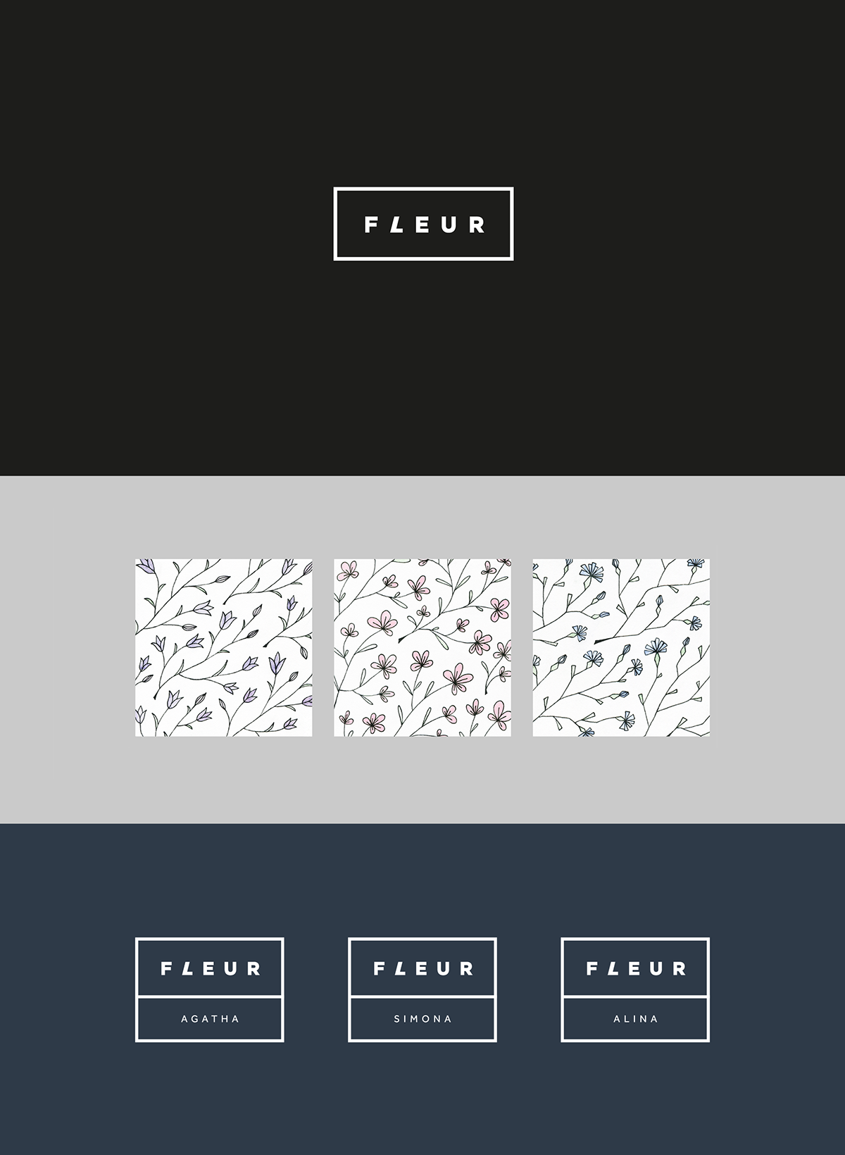 FLEUR化妝品品牌包裝設計底紋2