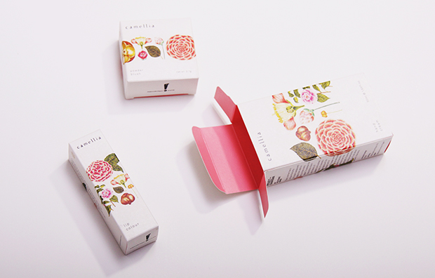 上海化妝品包裝設計公司包裝欣賞：CAMELLIA 山茶花化妝品包裝設計5