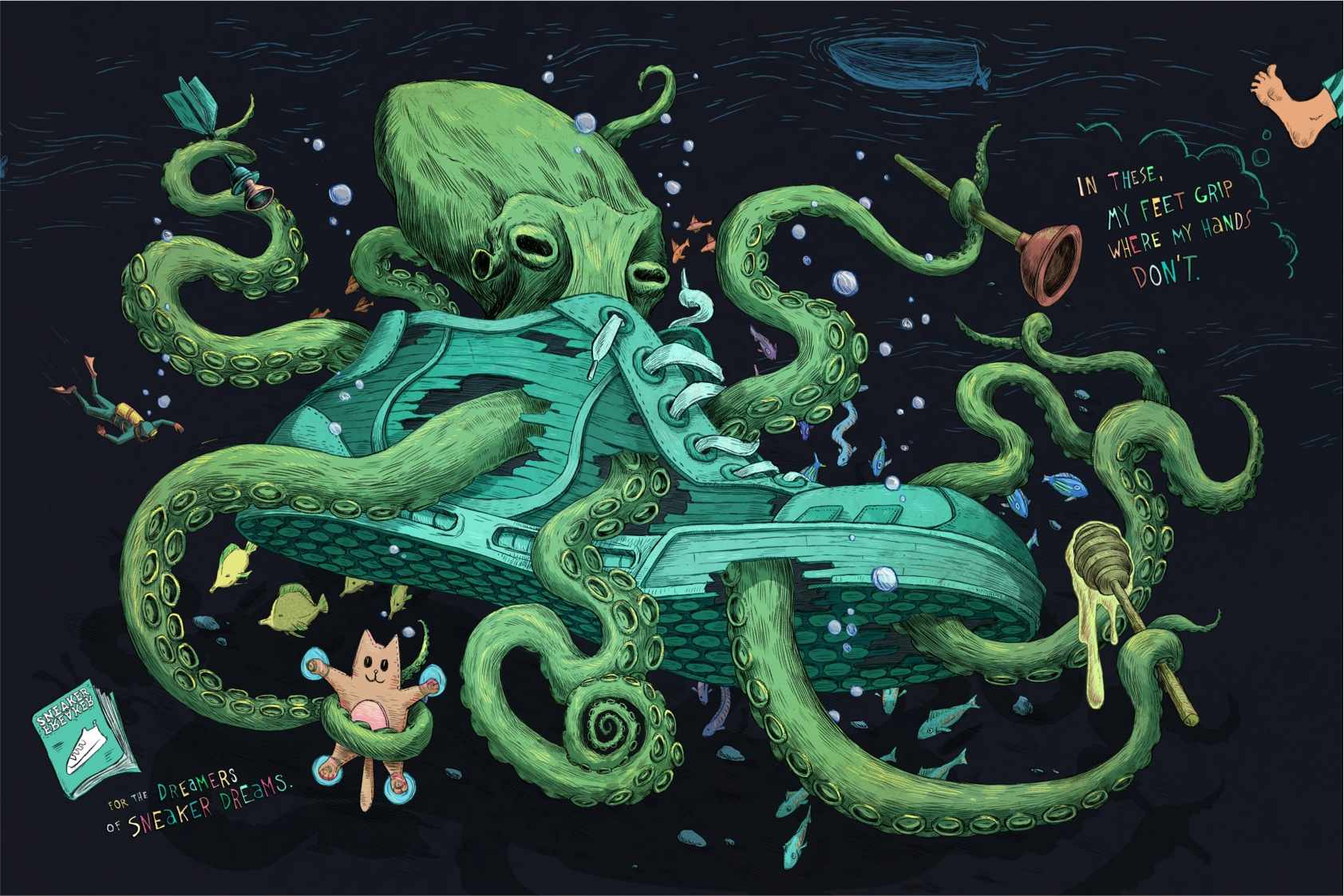 Sneaker Freaker 運動鞋球鞋雜志超炫超酷平面創意廣告設計-上海廣告設計公司廣告欣賞3