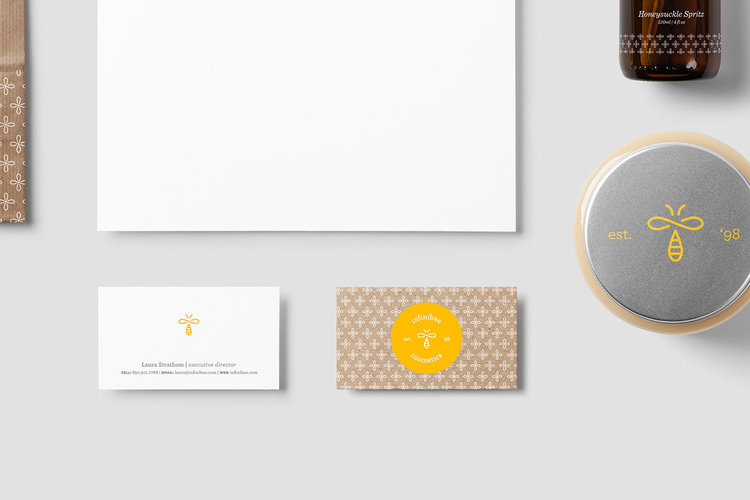 8.nfinibee 蜂蜜有機美容護膚化妝品VI設計