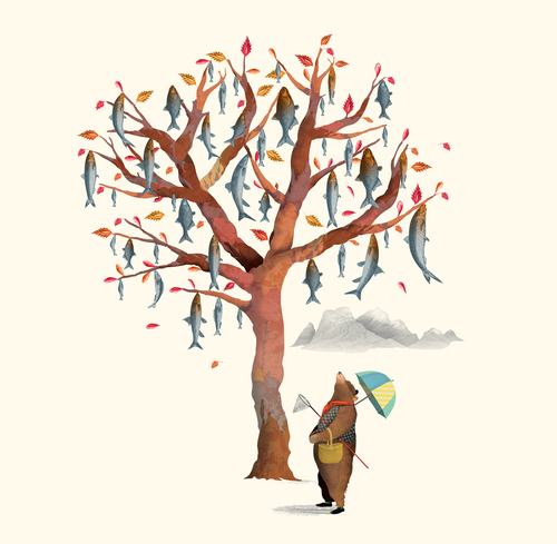 4.農夫山泉礦泉水包裝設計之長白山秋季插圖