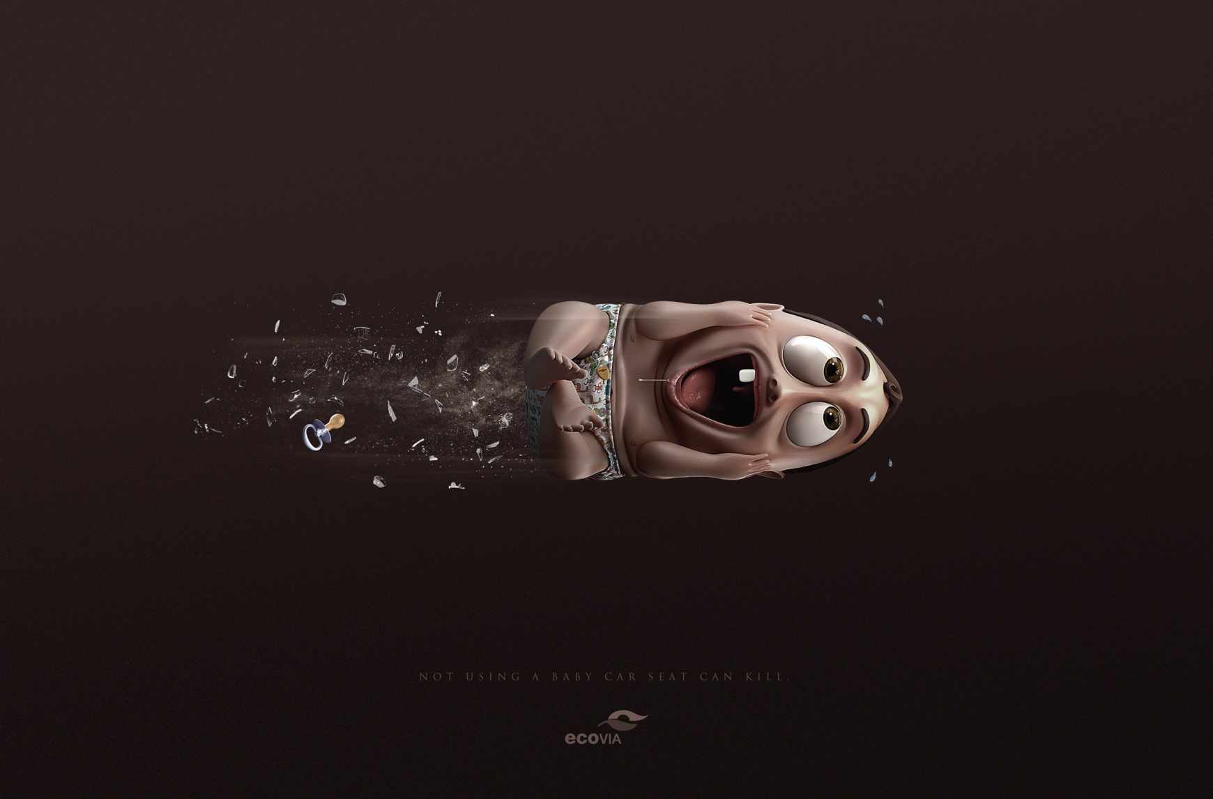 2.Ecovia 交通運(yùn)輸運(yùn)營(yíng)管理公司子彈篇平面公益廣告-兒童安全座椅篇