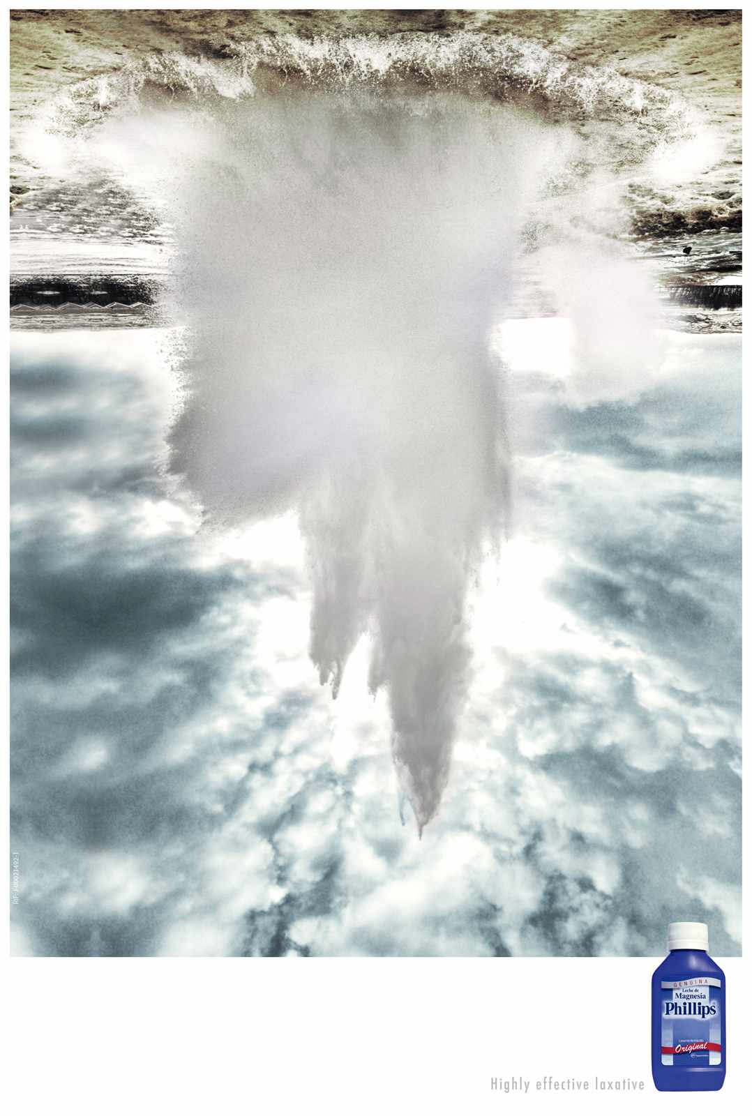 5.拜耳氧化鎂菲利普牛奶緩解便秘平面廣告創意設計-海底火山爆發篇