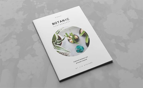 Botanic 植物園花草栽培園多圖畫冊設計版式1-封面設計