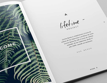 Botanic 植物園花草栽培園多圖畫冊設計版式7-目錄頁設計