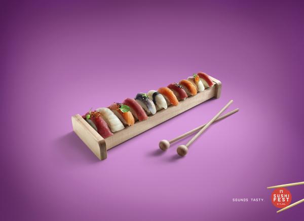 Sushi Fest 壽司餐廳歐洲第一屆第一屆壽司節平面創意廣告設計-木制音樂