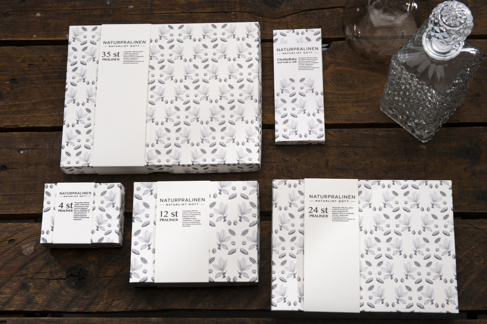 Naturpralinen 手工巧克力糖果手繪包裝設計5