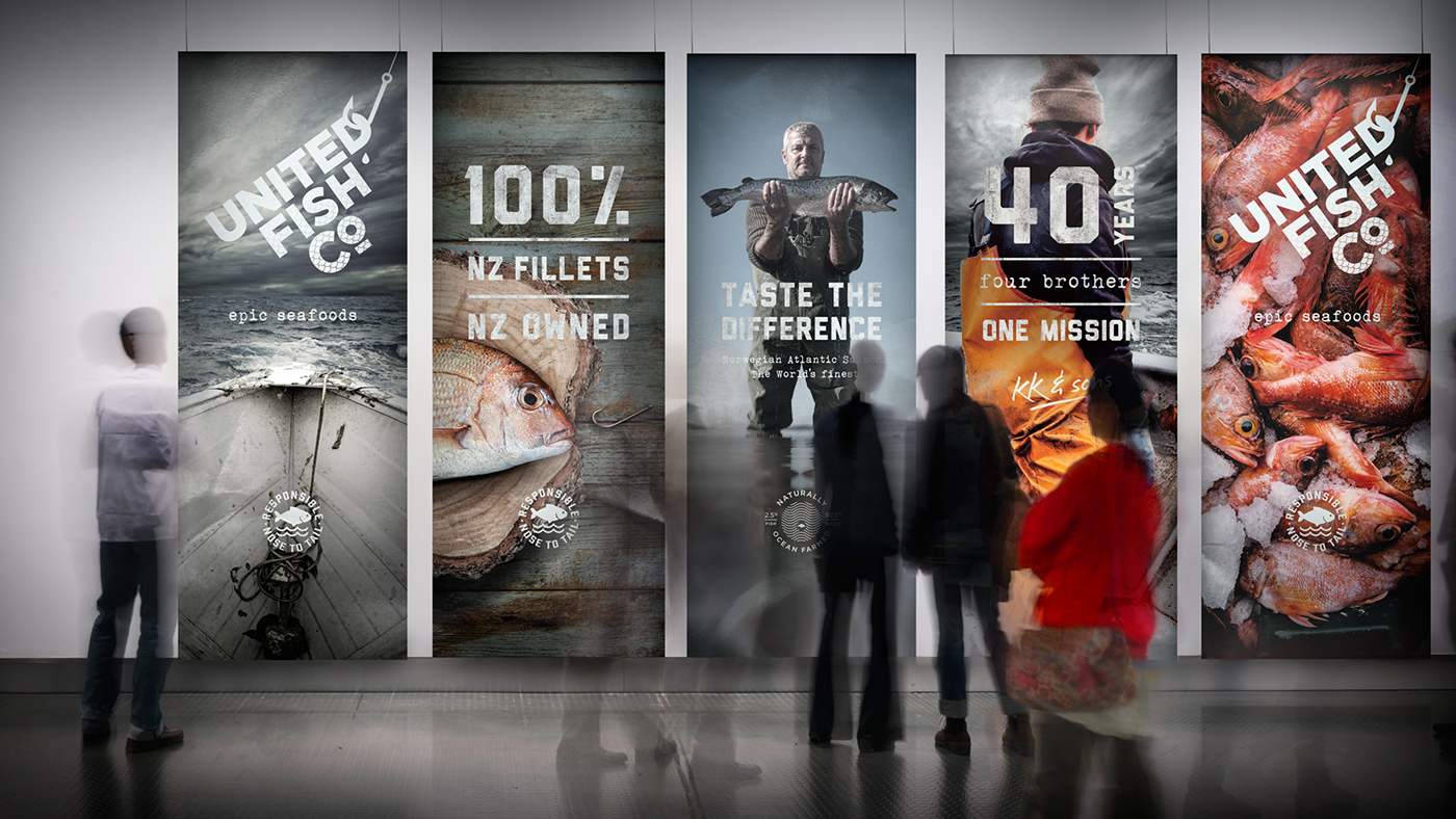 美國聯合漁業公司海鮮海魚品牌海報廣告設計12