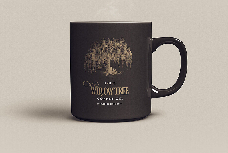 Willow Tree 咖啡公司咖啡店連鎖店品牌VI形象設計4-咖啡杯形象設計