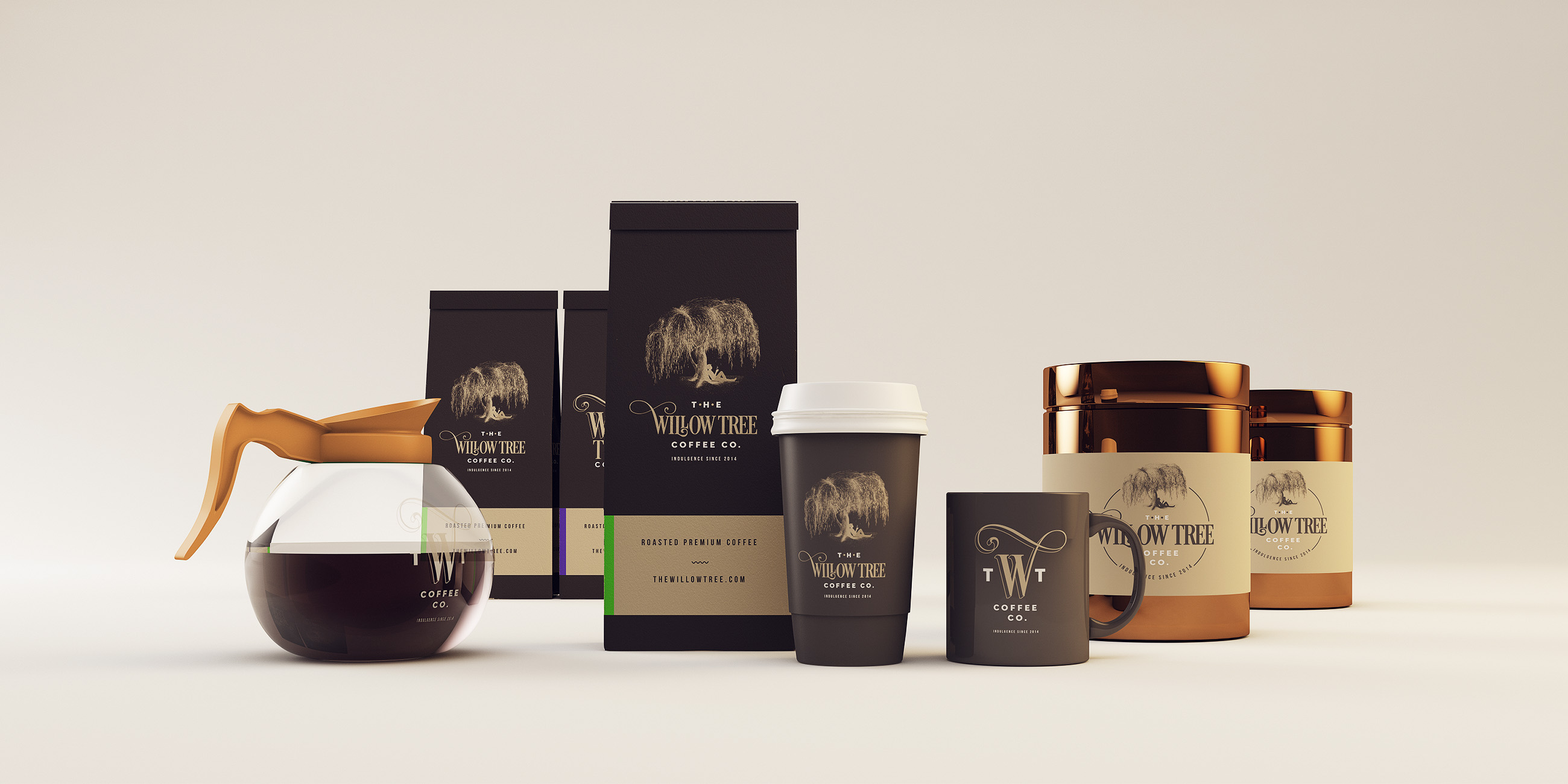 巴西Willow Tree 咖啡公司咖啡店連鎖店品牌VI形象設計11-包裝設計