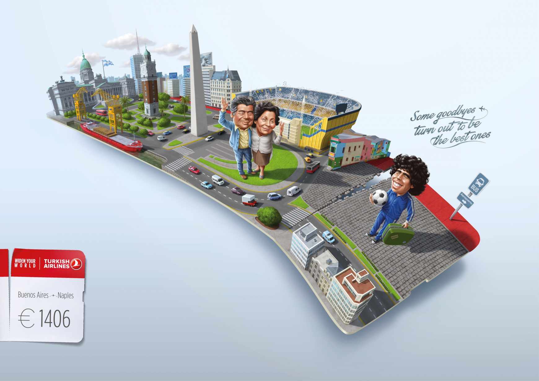 土耳其航空公司離別篇平面創意廣告設計2-1406歐元機票
