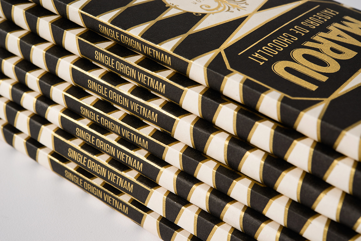 Marou 巧克力燙金包裝設計5