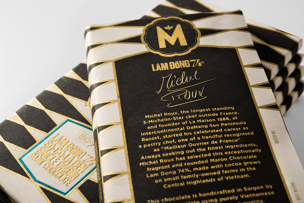 Marou 巧克力燙金包裝設計6