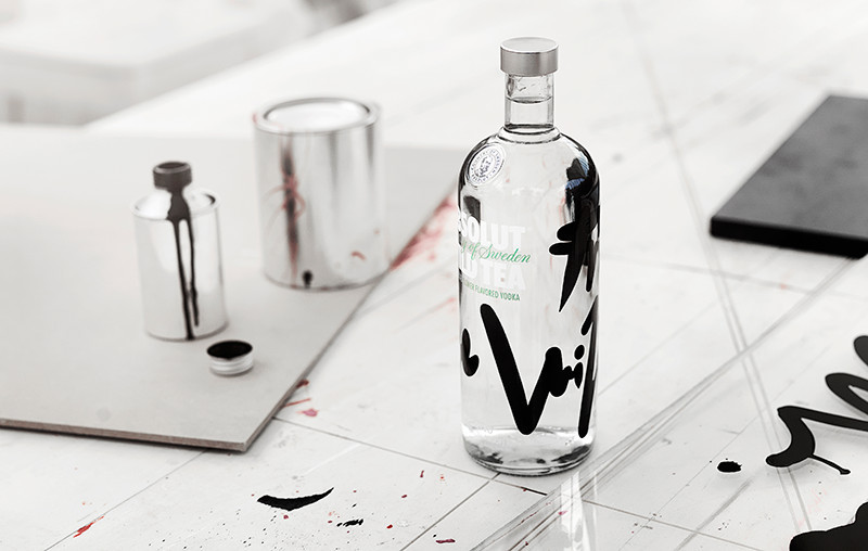 絕對伏特加酒手繪涂鴉風格包裝設(shè)計4