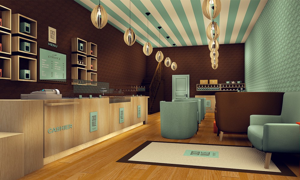 cocoville 冰淇淋巧克力 咖啡餐飲店品牌VI設計SI設計11