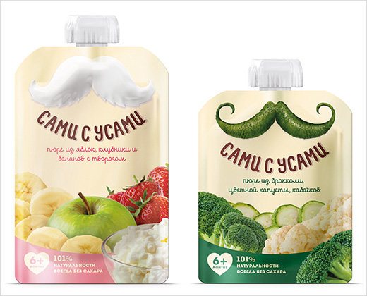俄羅斯sami-s-usami水果蔬菜果泥嬰兒食品包裝設計4