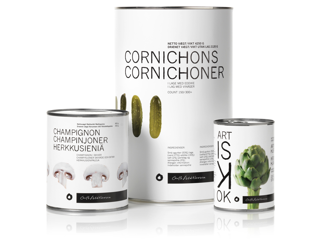 丹麥Feldthusen鋁罐罐頭食品簡約風包裝設計2