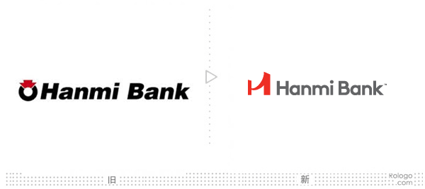 美國韓美銀行（Hanmi Bank）新logo設計-新舊logo對比