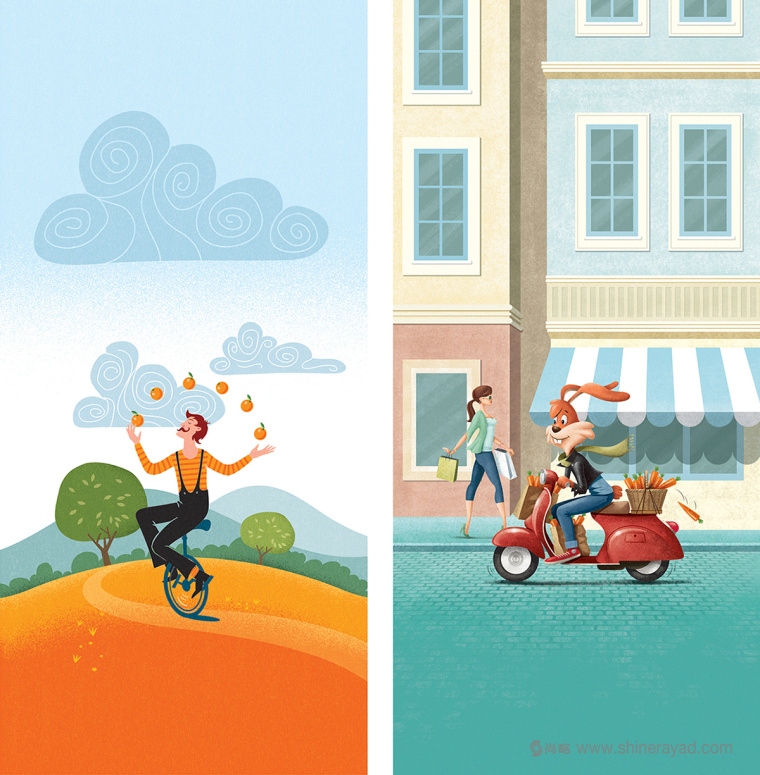 LIFE生命果汁漫畫故事版包裝設計之插畫設計9