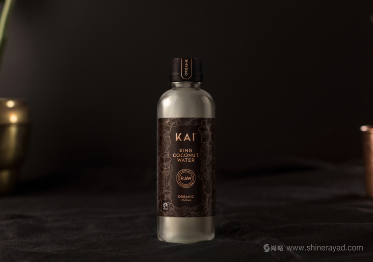 斯里蘭卡KAI 高端椰子水飲料禮盒包裝設計-上海包裝設計公司包裝欣賞6-黑色包裝