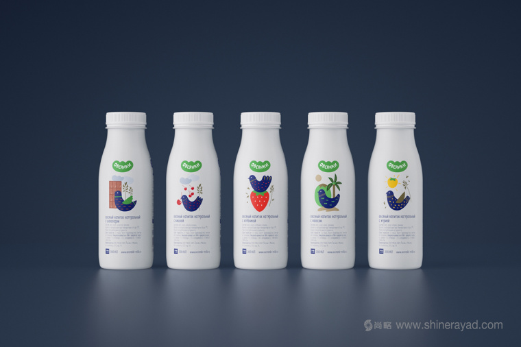 尚略上海包裝設(shè)計(jì)公司分享Овсянки 燕麥牛奶包裝設(shè)計(jì)小鳥插畫版8