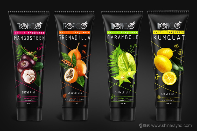 Tropico水果力量沐浴露包裝設計-上海包裝設計公司國外包裝設計欣賞1