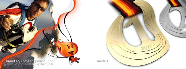 極限運動裝備生產商品牌MASCOT卡通形象小火人吉祥物設計與宣傳廣告設計4