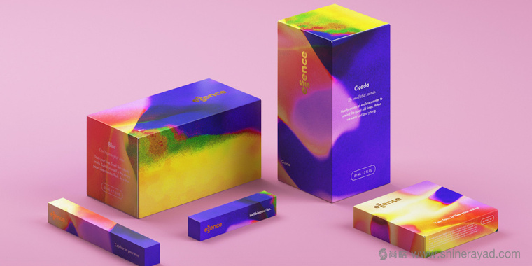 英國化妝品香水品牌Essence水彩風品牌形象設計與包裝設計欣賞1