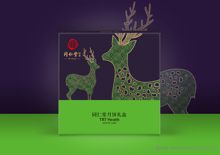 同仁堂2015年龍鹿鶴喜鵲吉祥動物系列健康月餅包裝設計-鹿