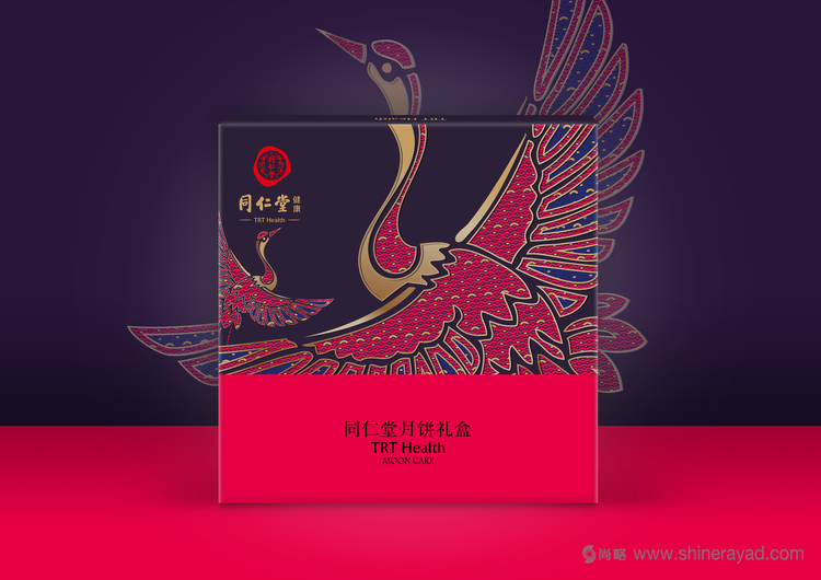 同仁堂2015年龍鹿鶴喜鵲吉祥動物系列健康月餅包裝設計-仙鶴