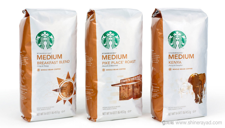 Starbucks星巴克插畫風格咖啡豆咖啡包裝設計3