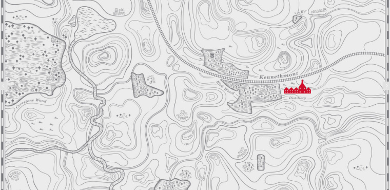 Ardmore 地圖插畫風格高端威士忌白酒包裝設計3